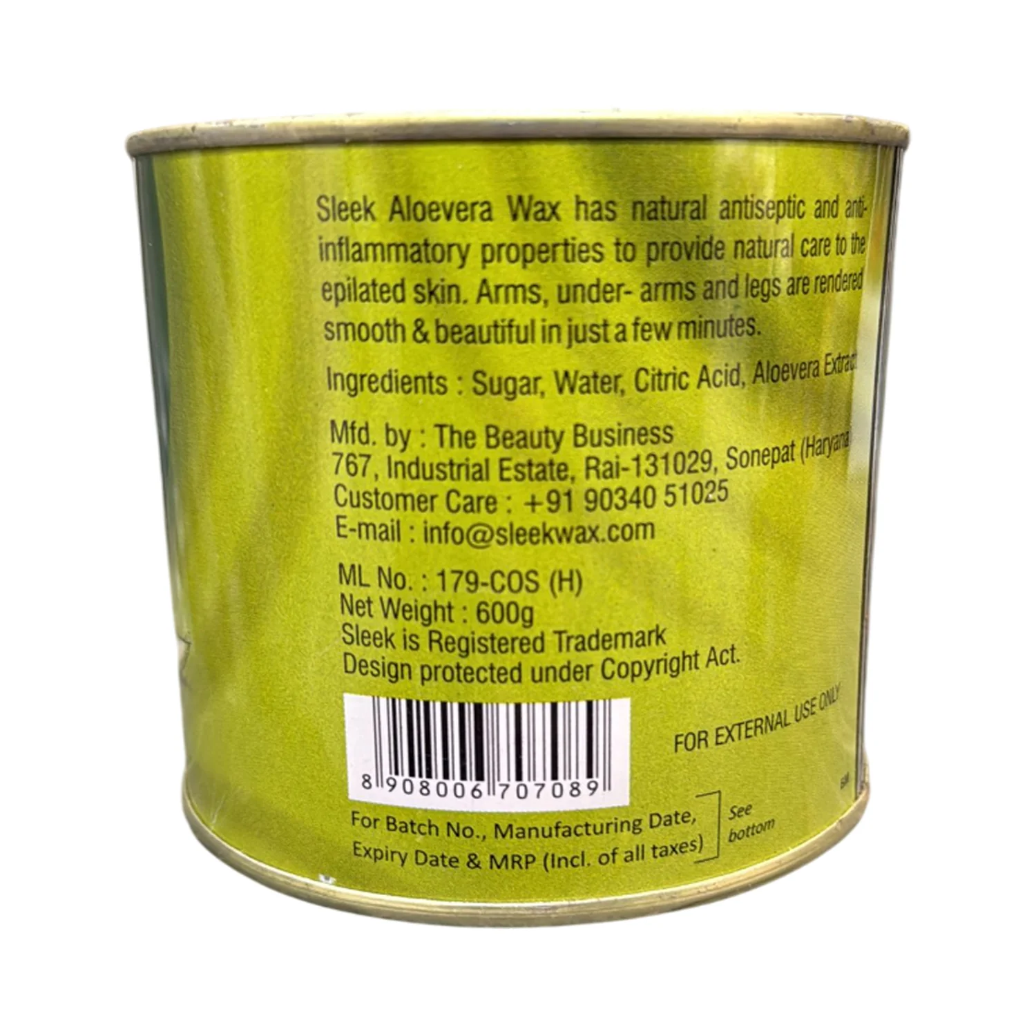 Aloe Vera Wax 600g - Sleek - Image 2
