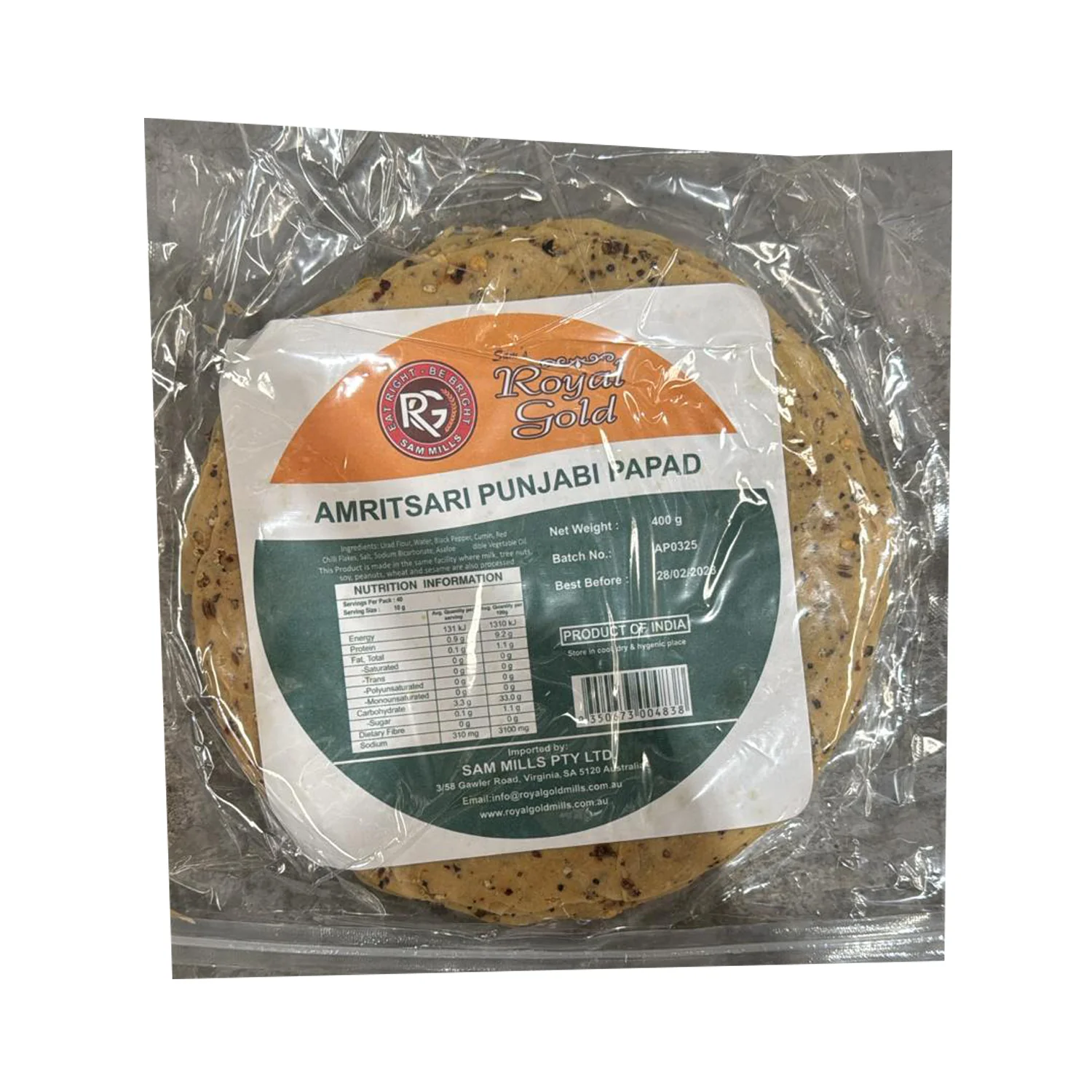 Amritsari Papad 400g - Royal Gold