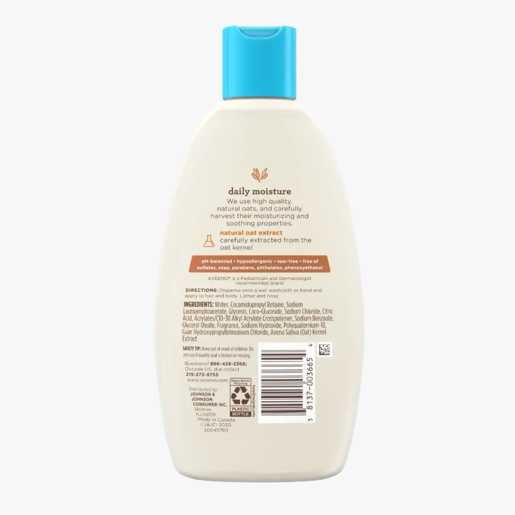 Baby Gentle Daily Moisture Wash & Shampoo (Lightly Scented) 236Ml - Aveeno - Image 2