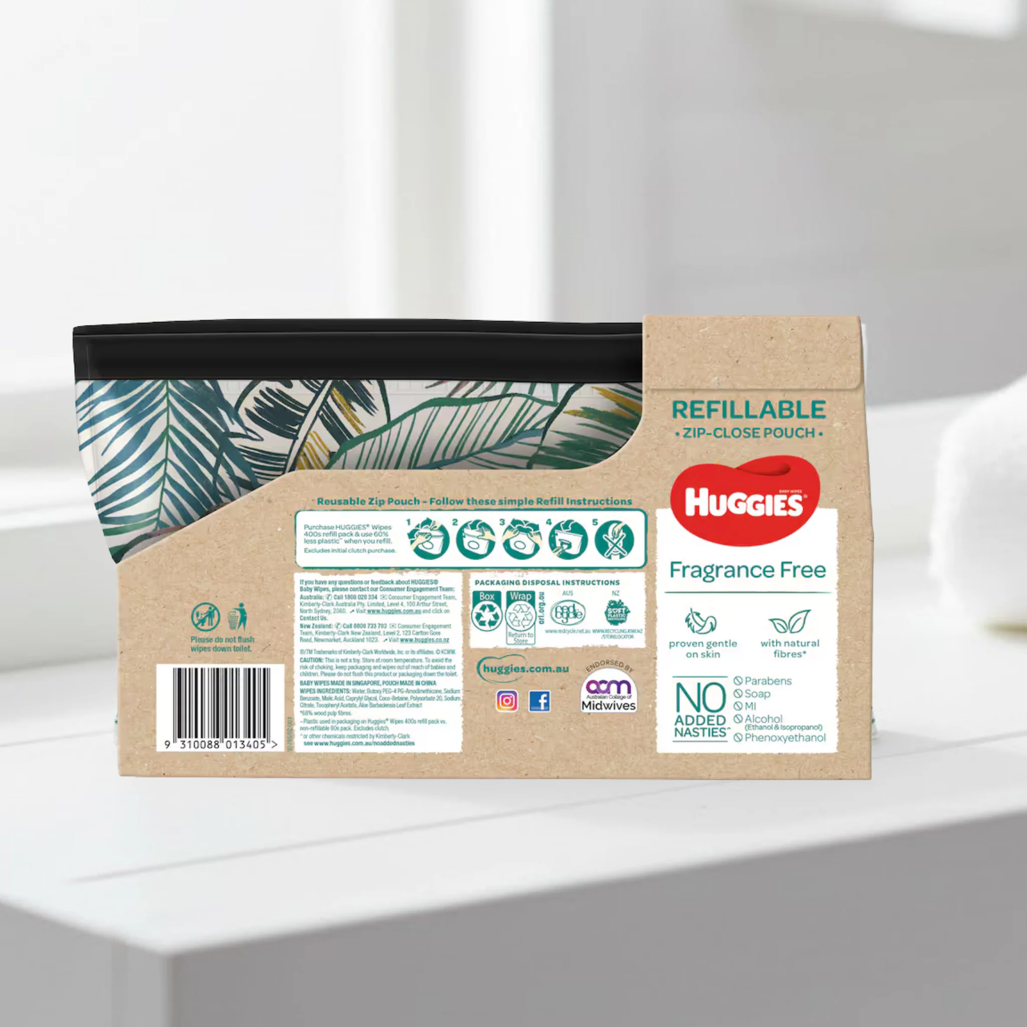 Baby Wipes Clutch And Go Unscented 32 Wipes - Huggies - Image 2