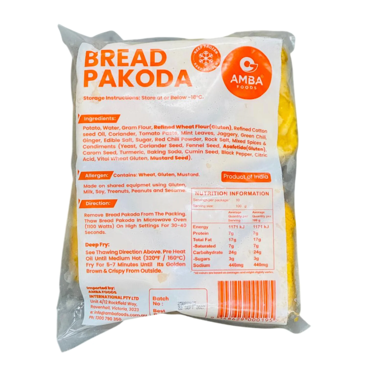 Bread Pakora 10 Pcs 1kg - Amba Foods - Image 2