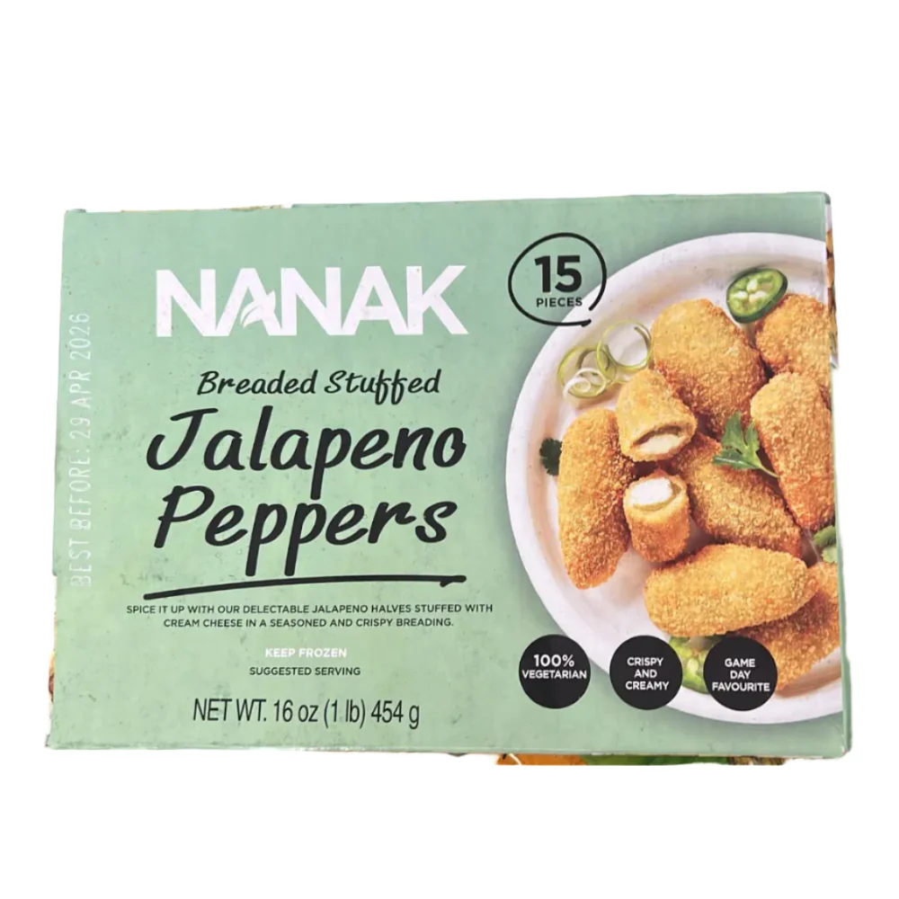 Breaded Stuffed Jalapeno Peppers 454g - Nanak (Clearance)
