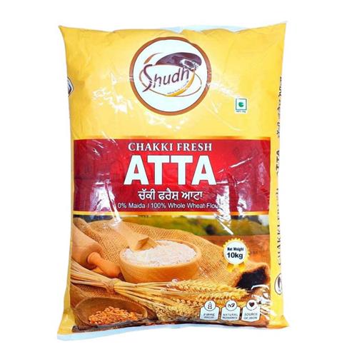 Chakki Atta Wholemeal (Wheat Flour) 15kg - Shudh Buy 10kg Free 5kg