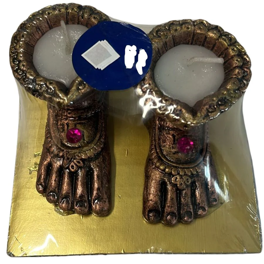 Charan with Wax Diya (Pack of 2)
