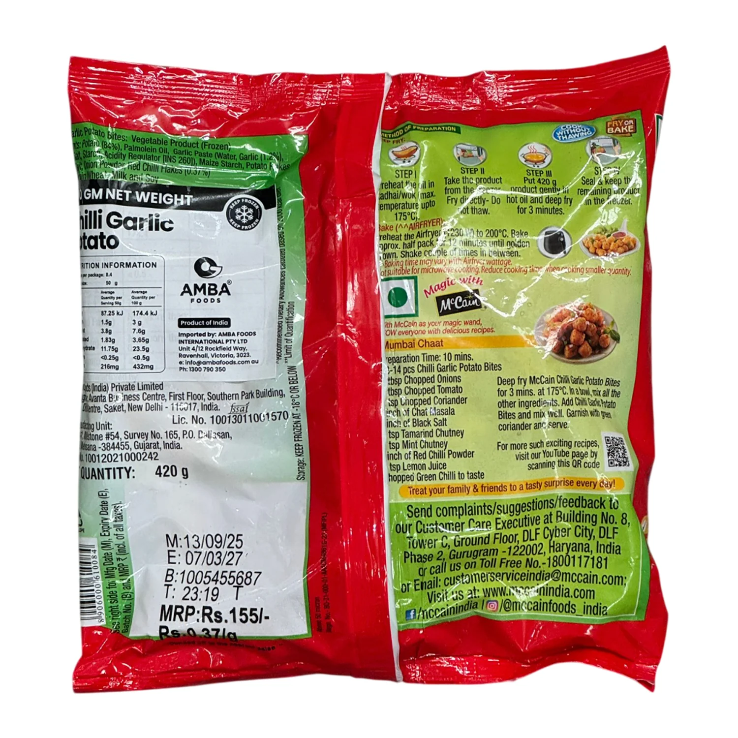 Chilli Garlie Potato Bites 420g - McCain - Image 2