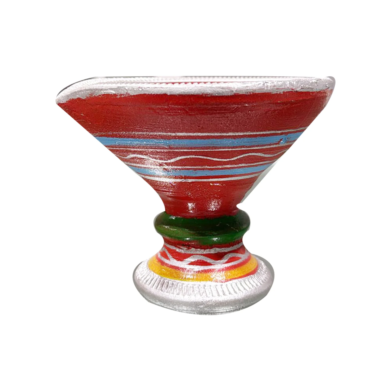 Clay Colour Full Small Stand Diya - Image 2