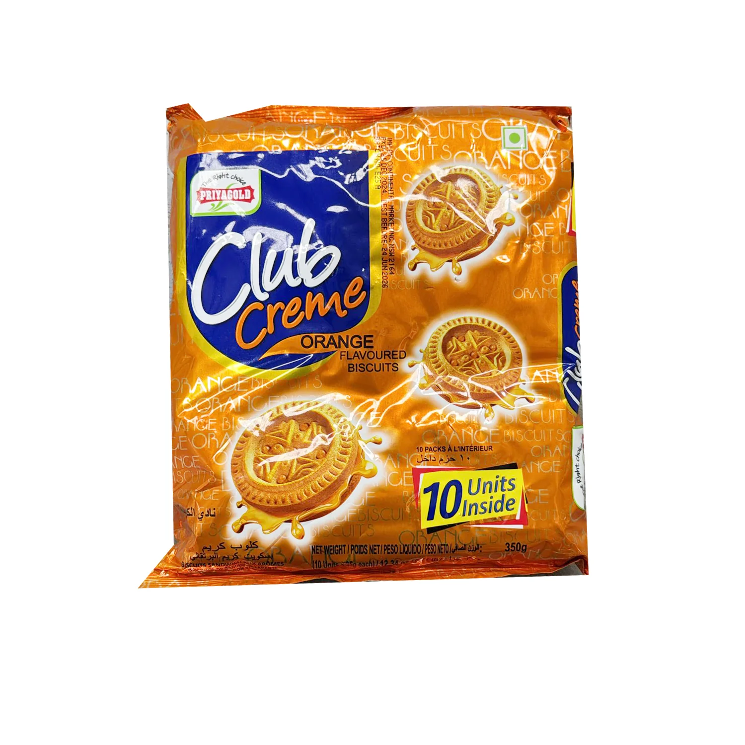 Club Creme Orange Biscuit 350g - Priya Gold