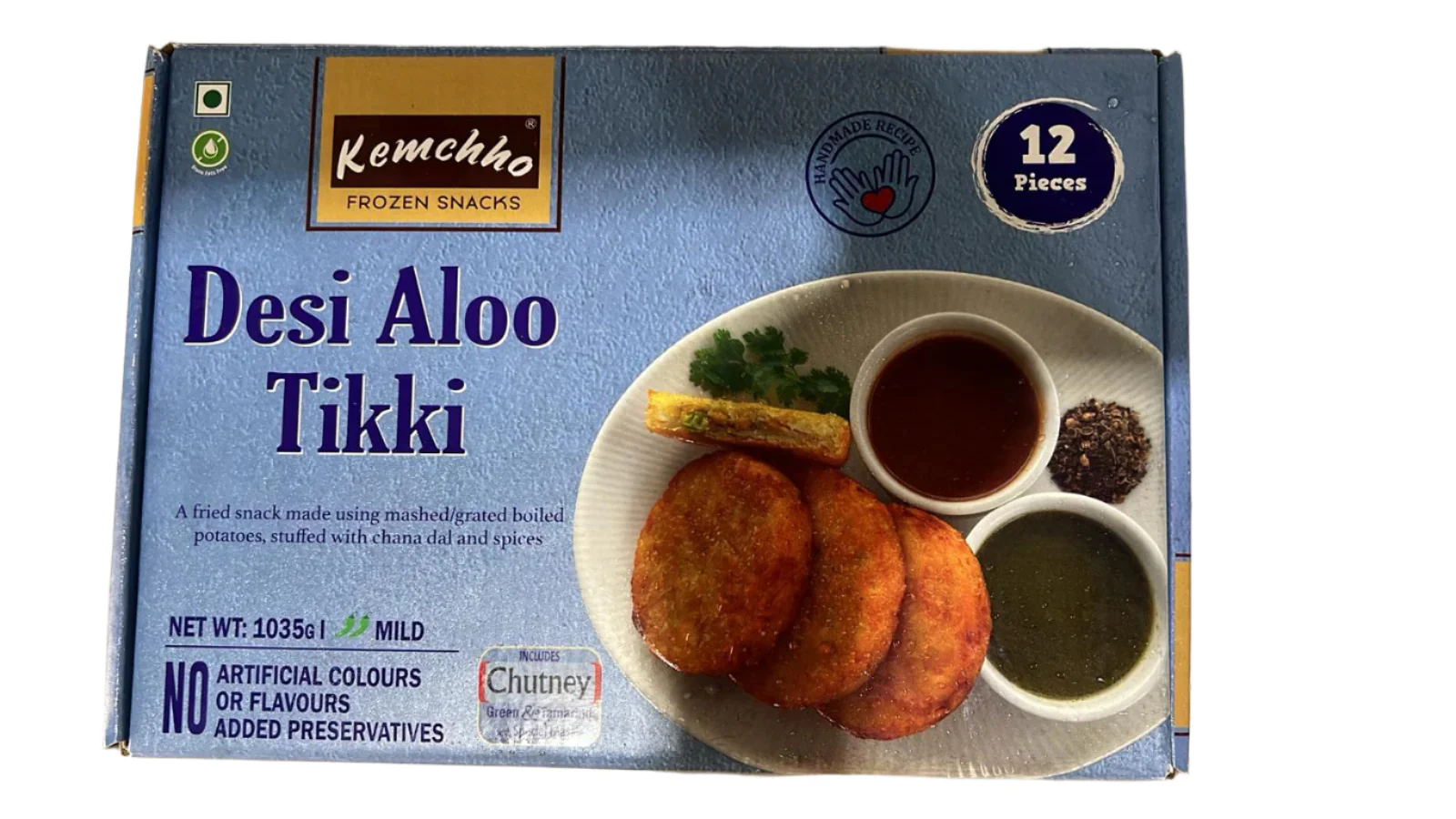 Desi Aloo Tikki 12pcs (Frozen Snacks) - Kemchho