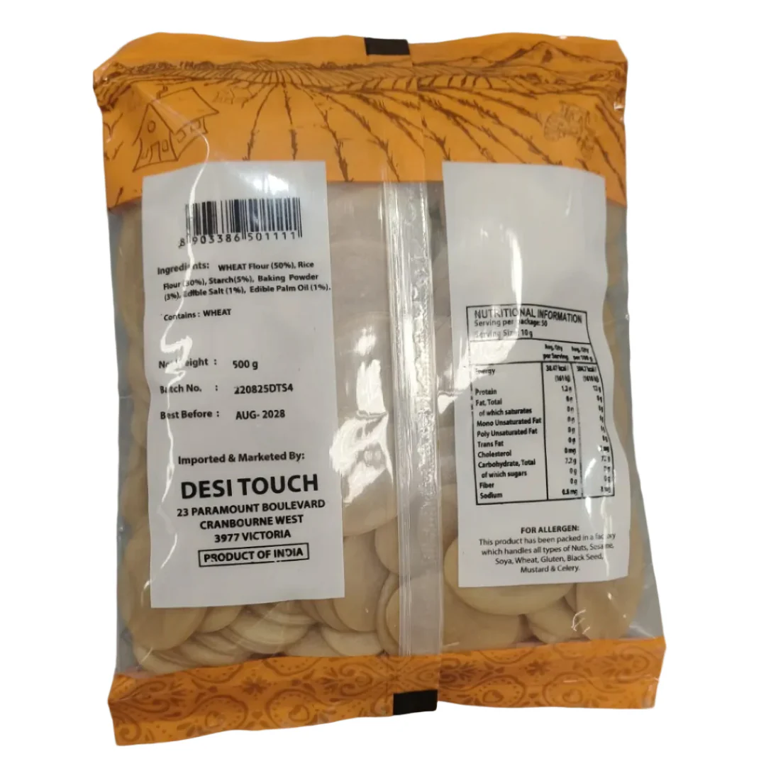 Dry Pani Puri ( Golgappa) 500g - Desi Touch - Image 2