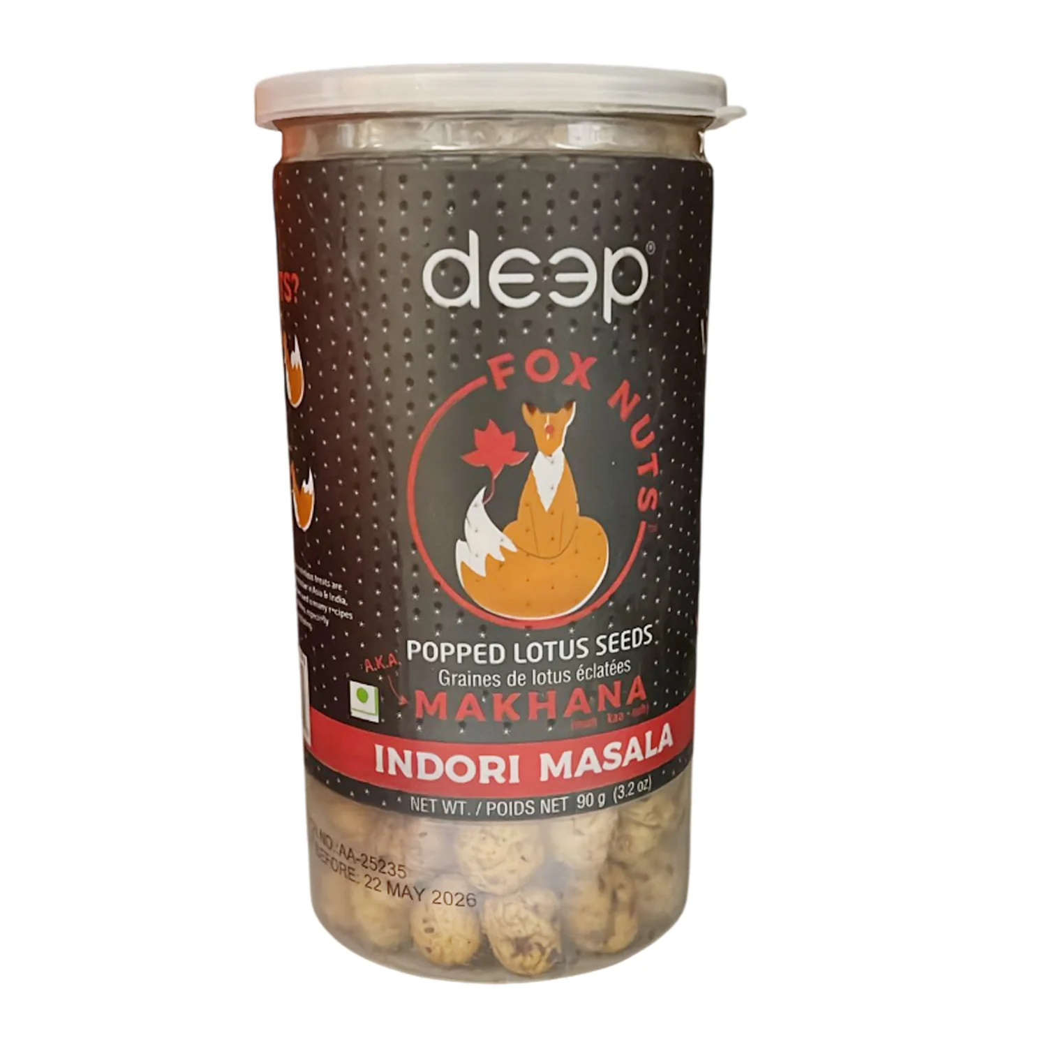 Fox Nuts Popped Lotus seeds Indori Masala Makhana 90g - Deep