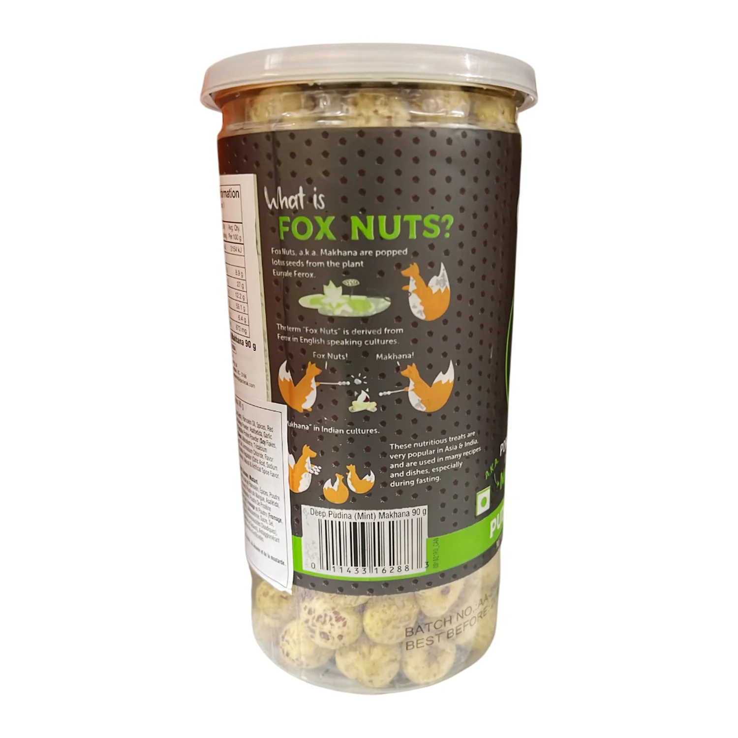 Fox Nuts Popped Lotus seeds Pudina(Mint) Makhana 90g - Deep - Image 2