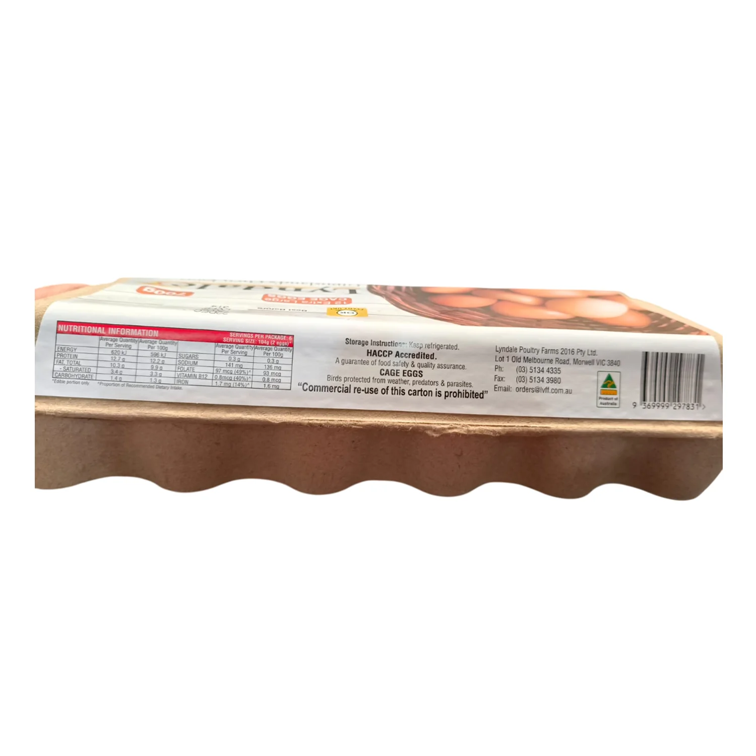 Lyndale (Gippsland) Cage Eggs 600g 12pcs - Image 2