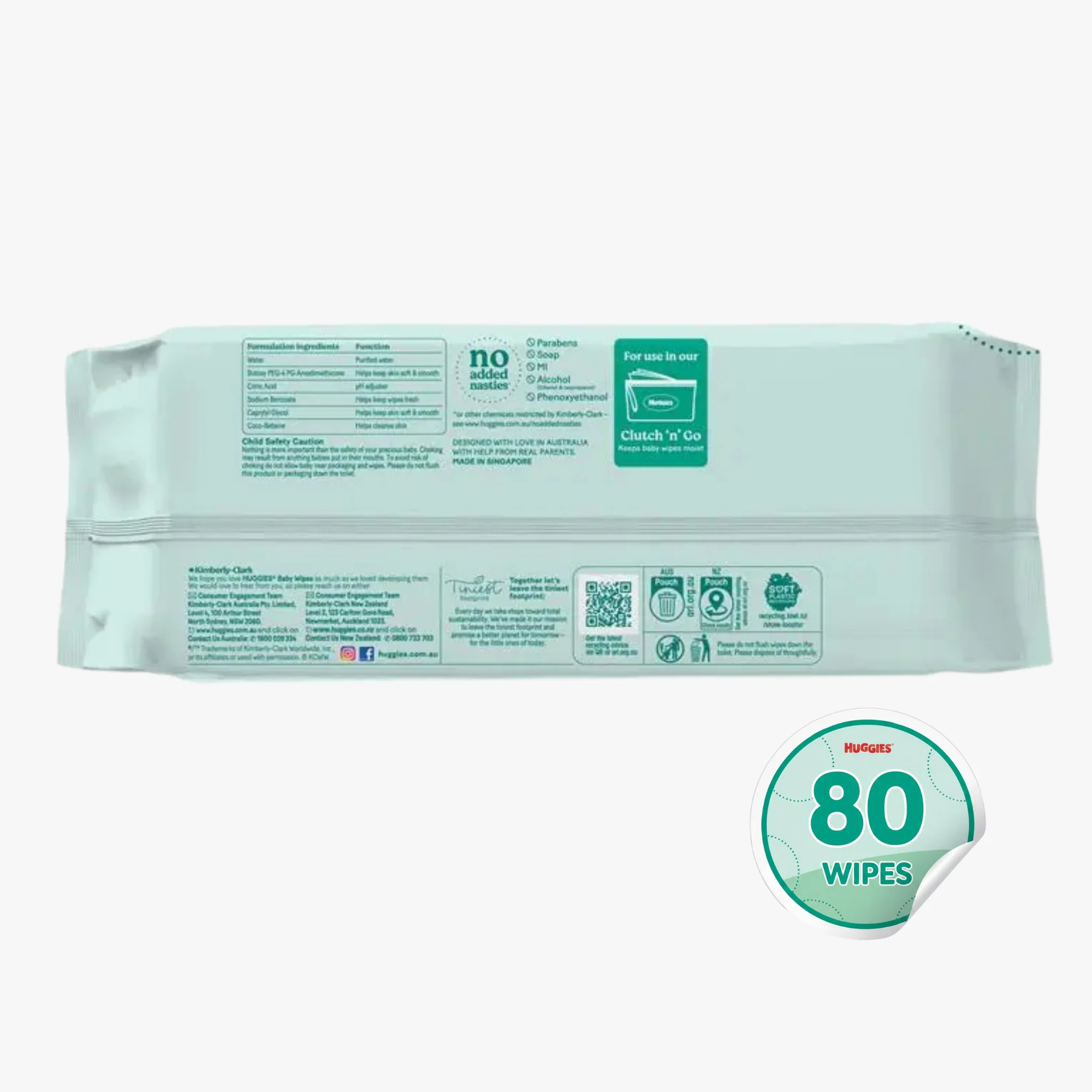 Gentle Cleanse Baby Wipes Fragrance Free 80 Wipes - Huggies - Image 3