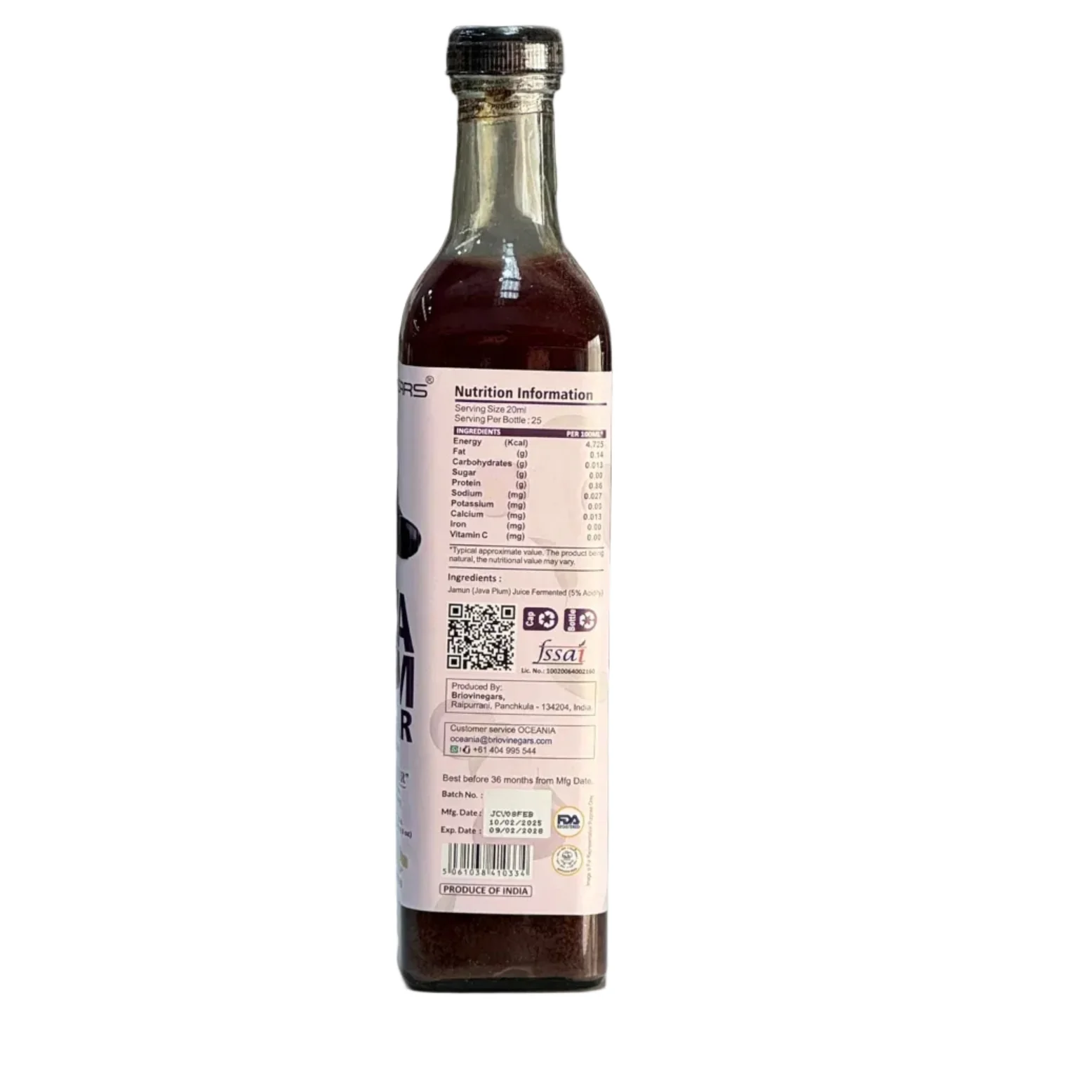 Java Plum Vinegar (Jamun Vinegar)500ml -Briovinegars - Image 2
