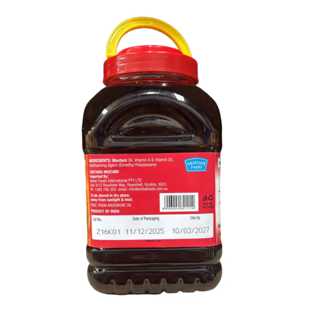 Kachi Ghani Mustard Oil 2L - Dhara - Image 2