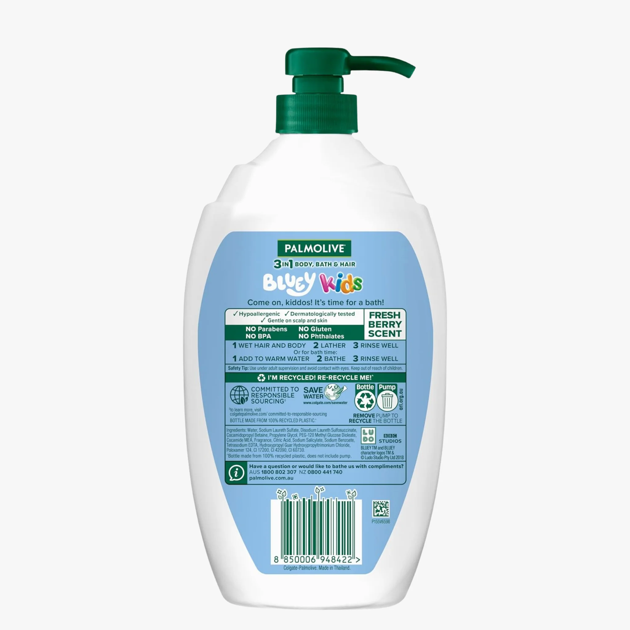 Kid Bluey 3 In1 Bodywash Bath & Hair 1L - Palmolive - Image 2