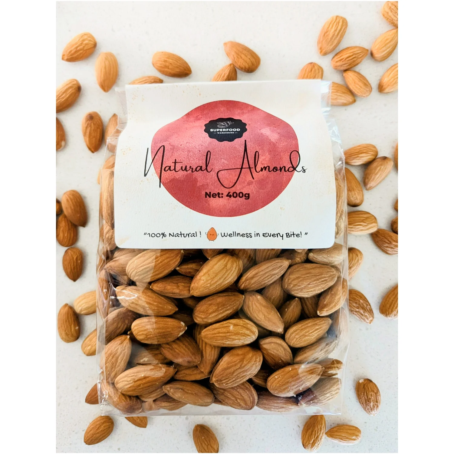Natural Almonds 100% Natural 400g - Super Food - Image 3