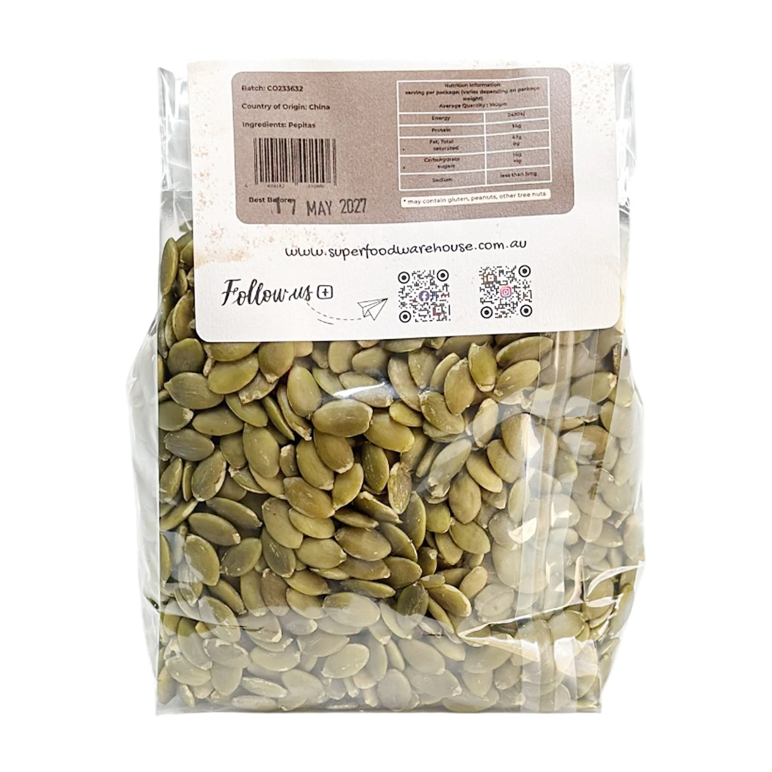 Natural Pepitas AA-Grade 100% Natural 400g - Super Food - Image 3