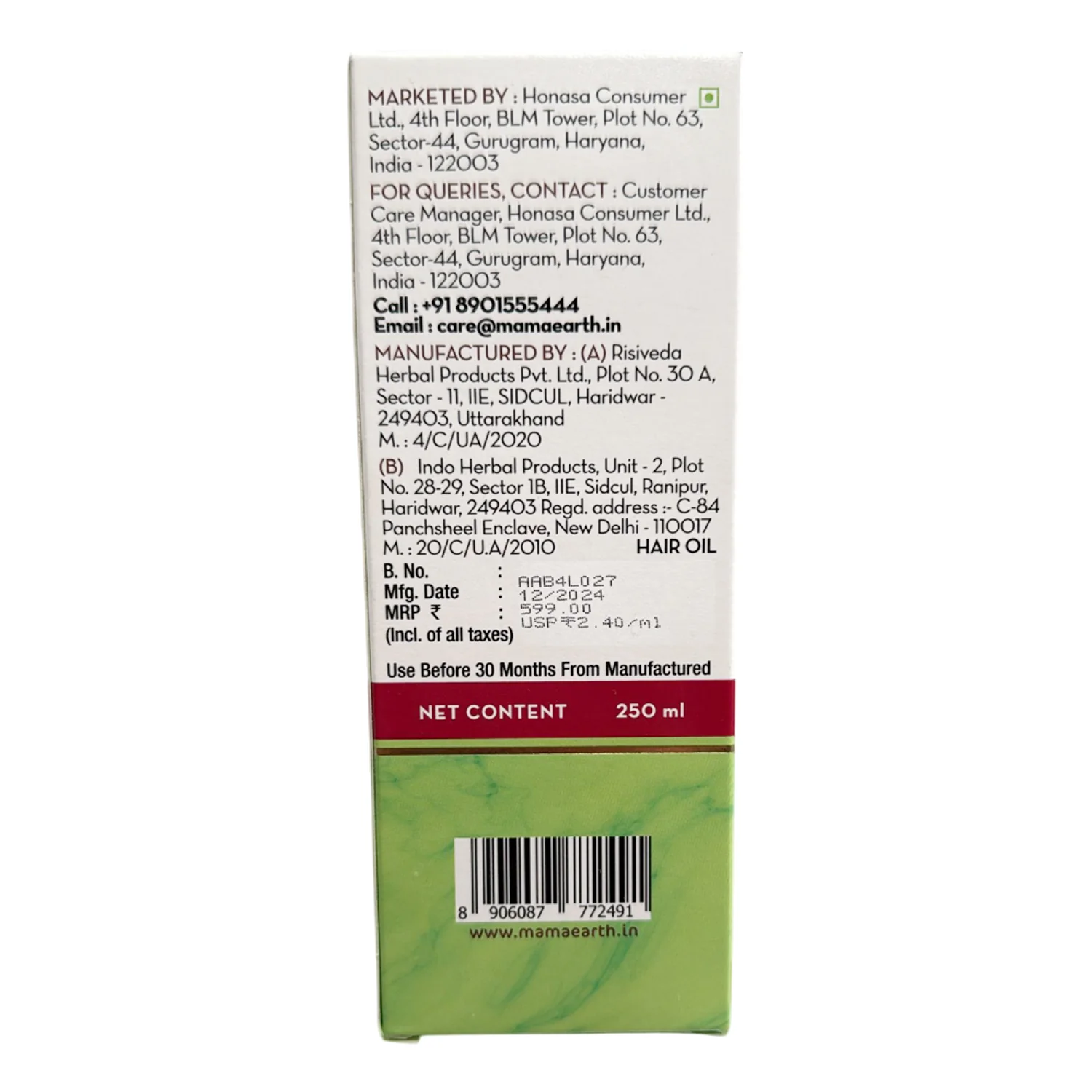 Onion Hair Oil 250ml - Mamaearth - Image 2