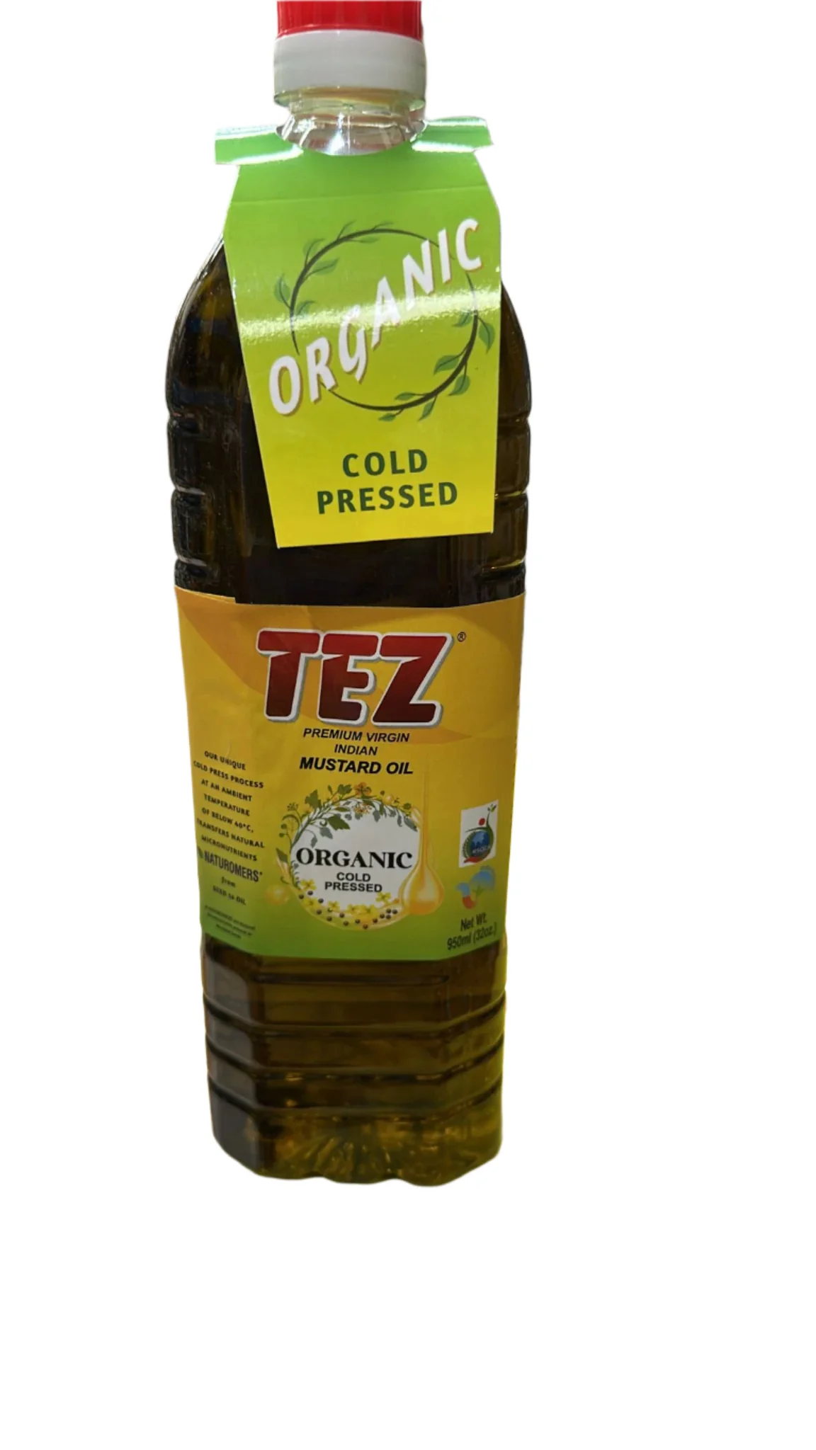 Organic Cold Pressed Premium Virgin  Mustard Oil 950ml - Tez - Image 2
