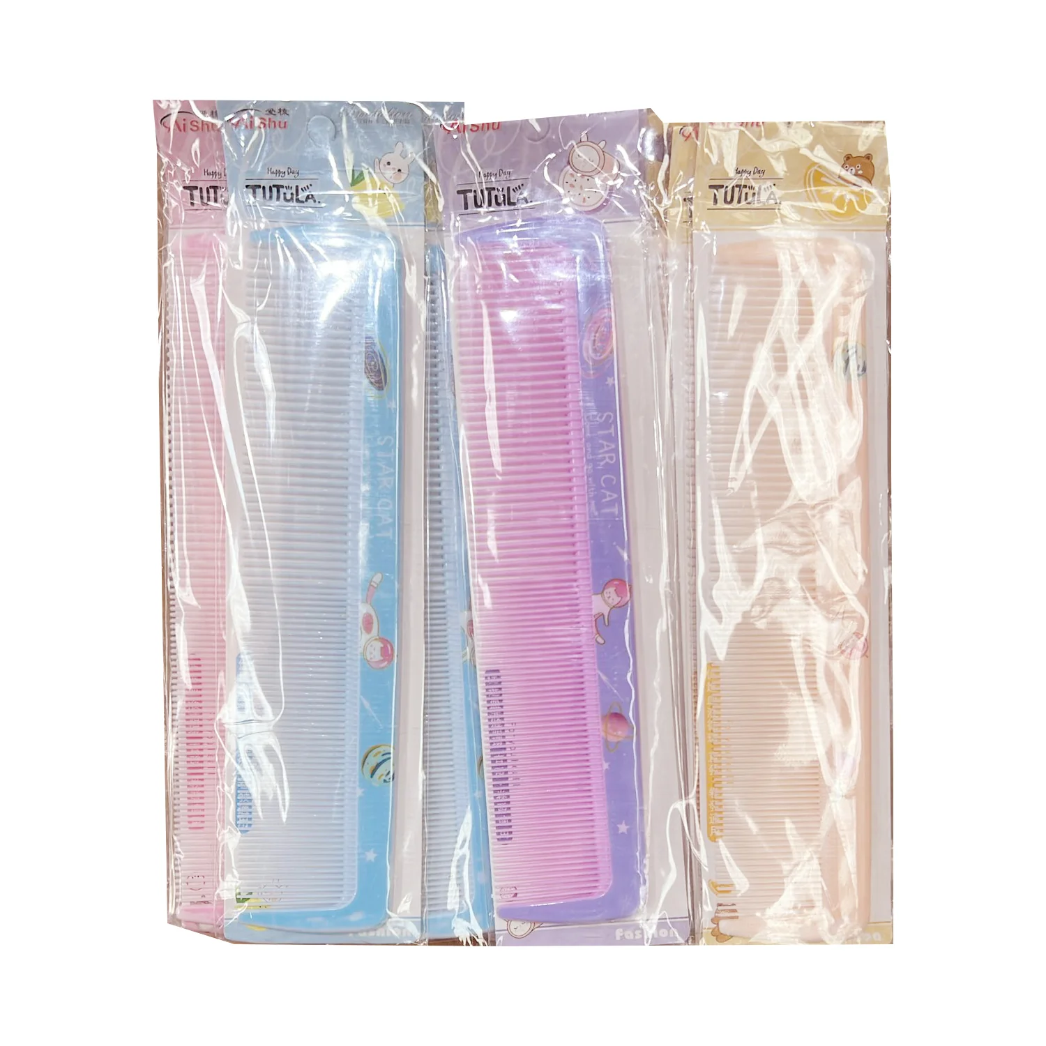 Plastic Hair Comb (Color may Vary)