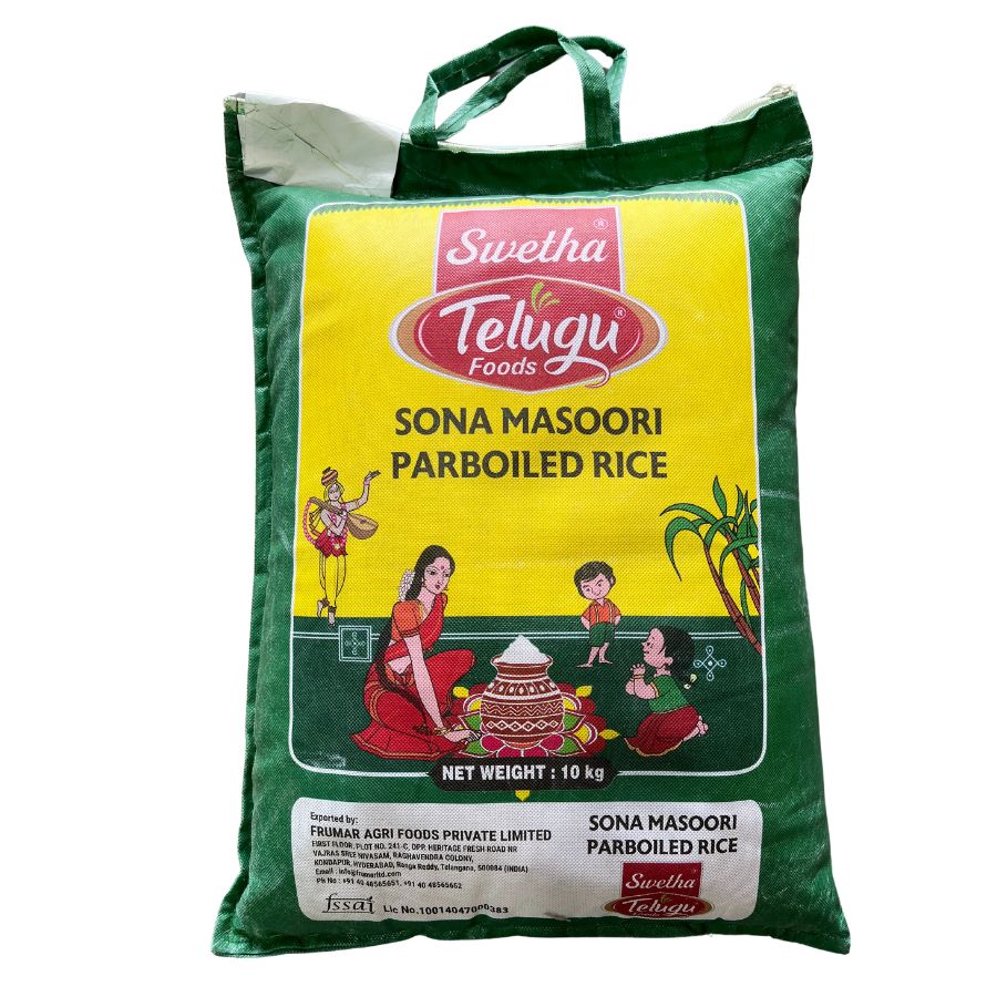 Sona Masuri Rice (Parboiled) 10kg - Telugu