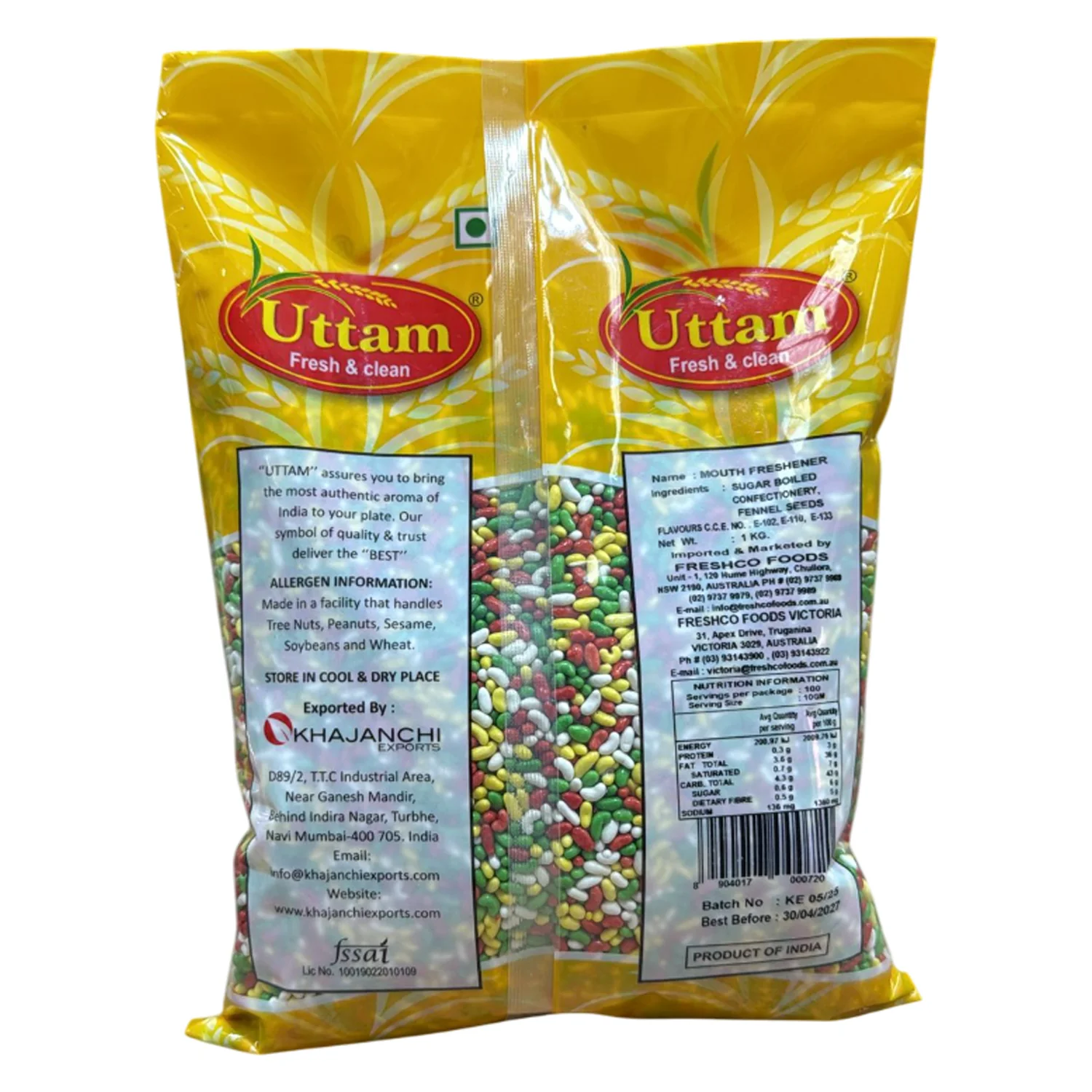 Sugar Coated Fennel Seed  1kg - Uttam - Image 2