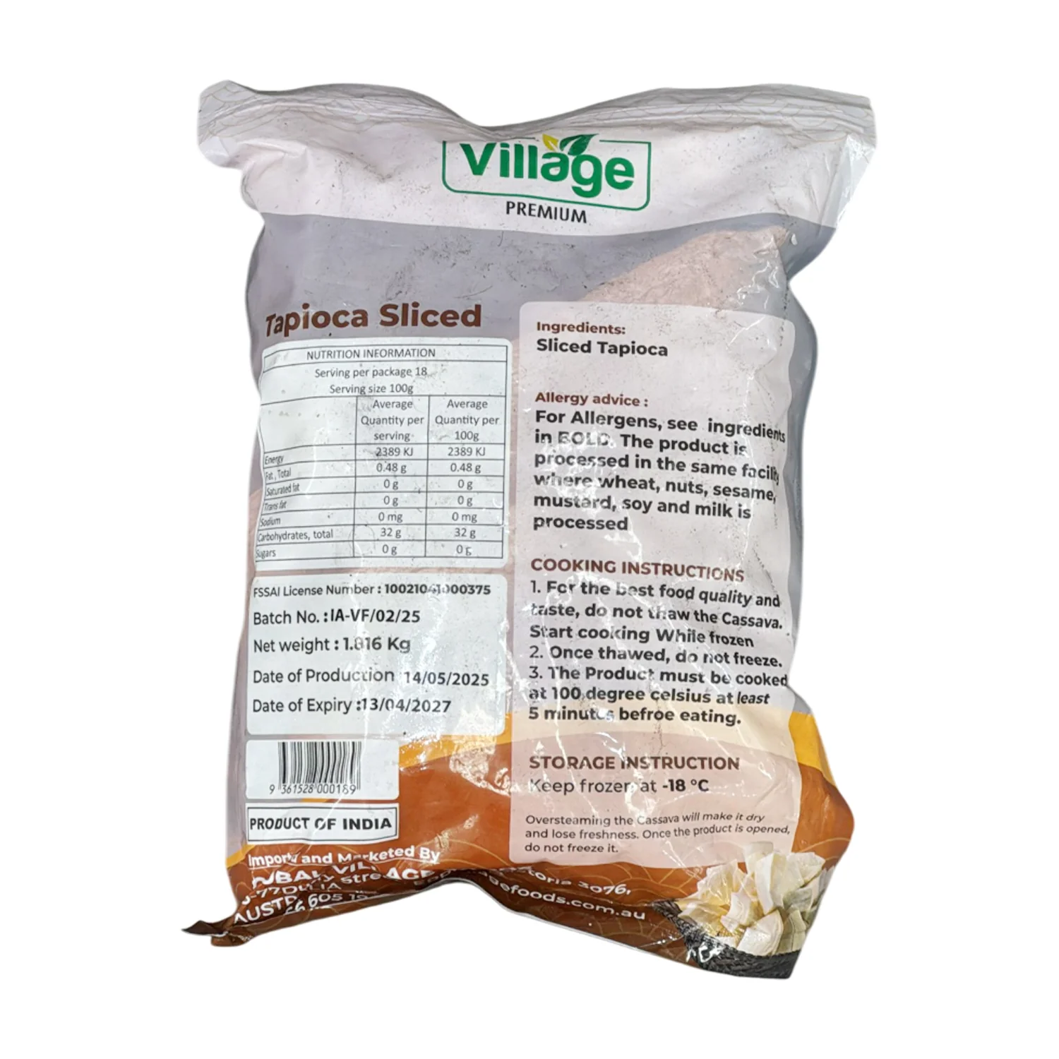 Tapioca Sliced 1.8Kg - Village - Image 2