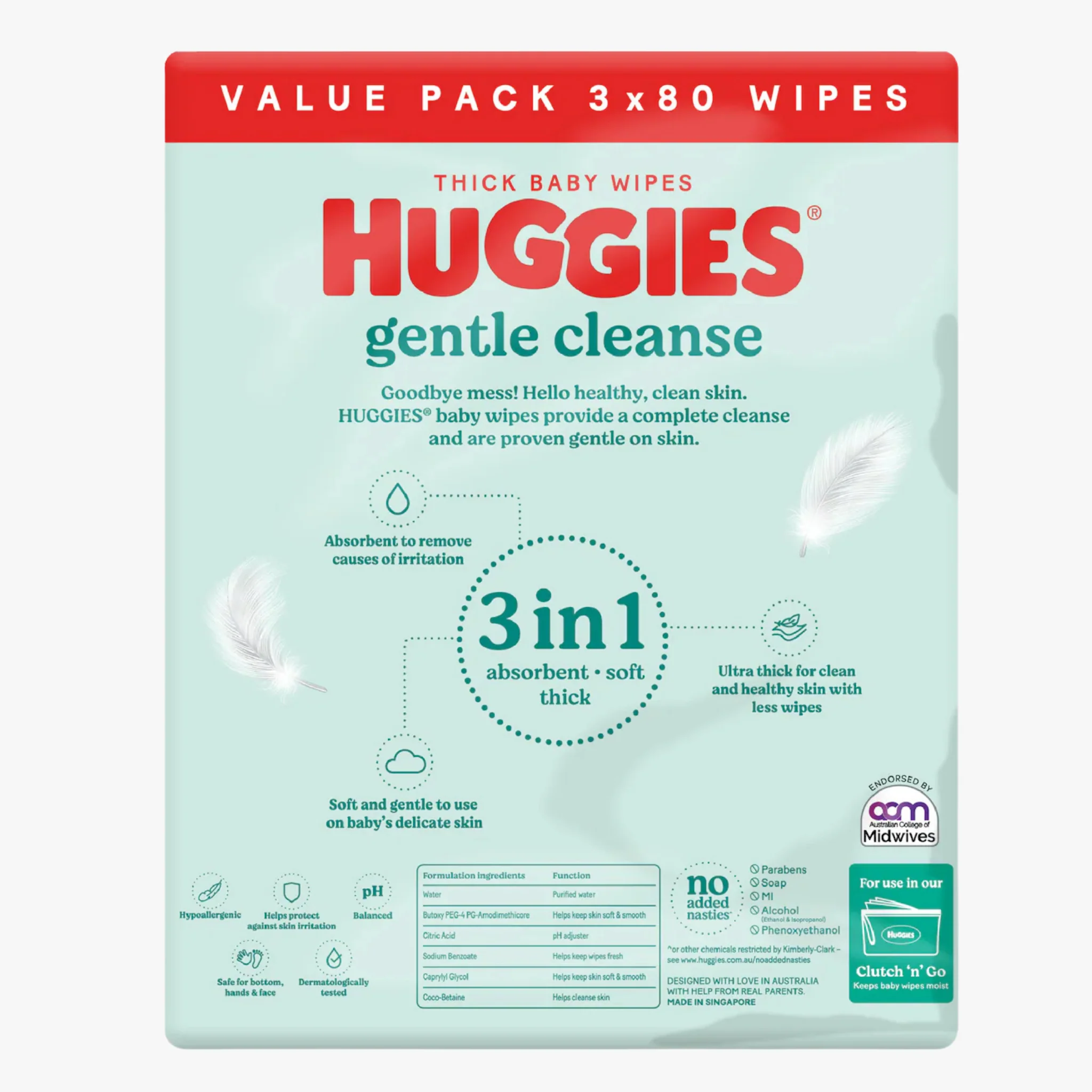 Thick Baby Wipes Fragrance Free 240 Wipes - Huggies - Image 2