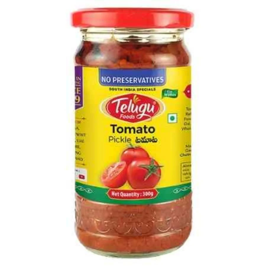 Tomato Pickle (with Garlic) 300g - Telugu Foods