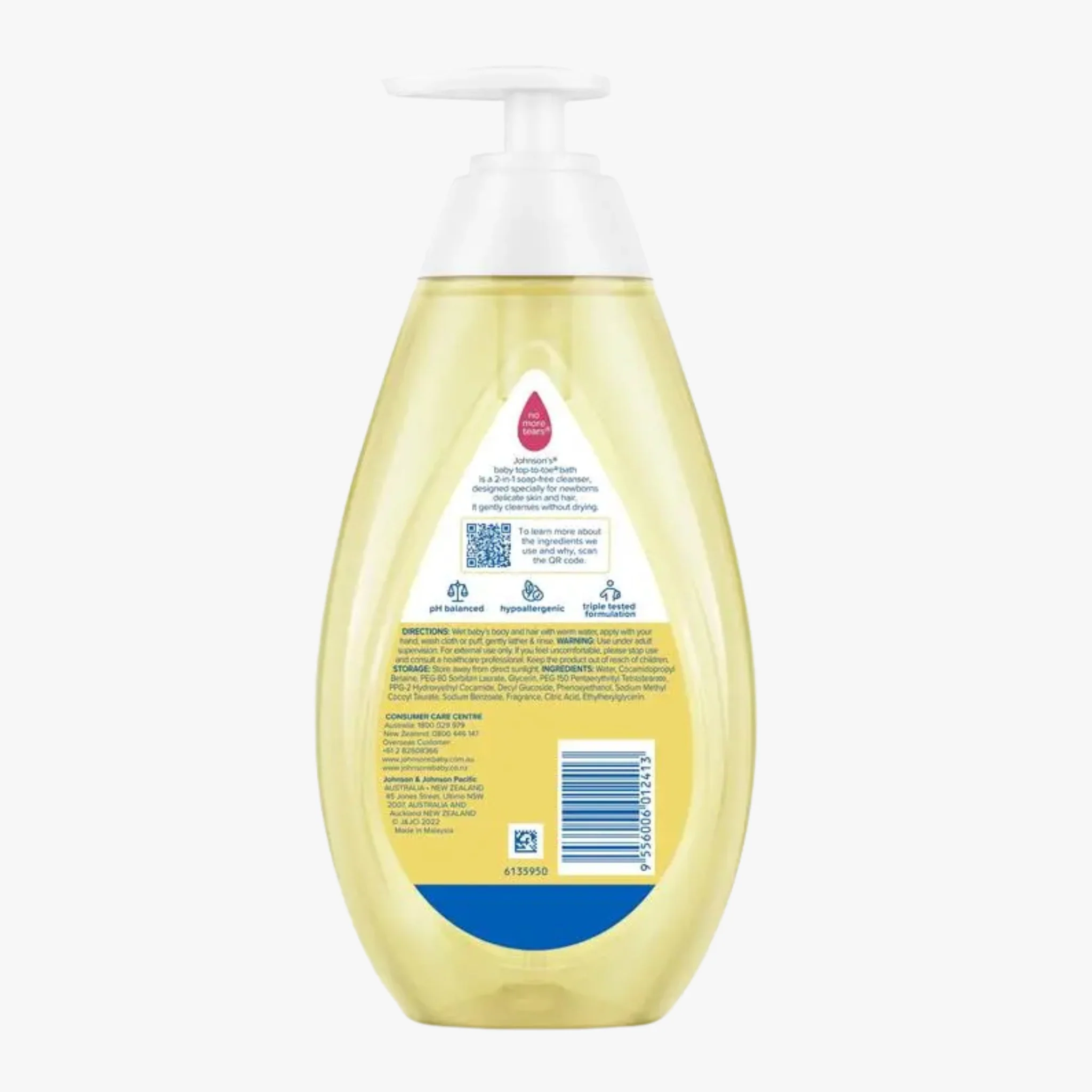 Top-To-Toe Gentle Newborn Cleansing Tear-Free Mild Baby Bath 500Ml - Johnson'S - Image 2