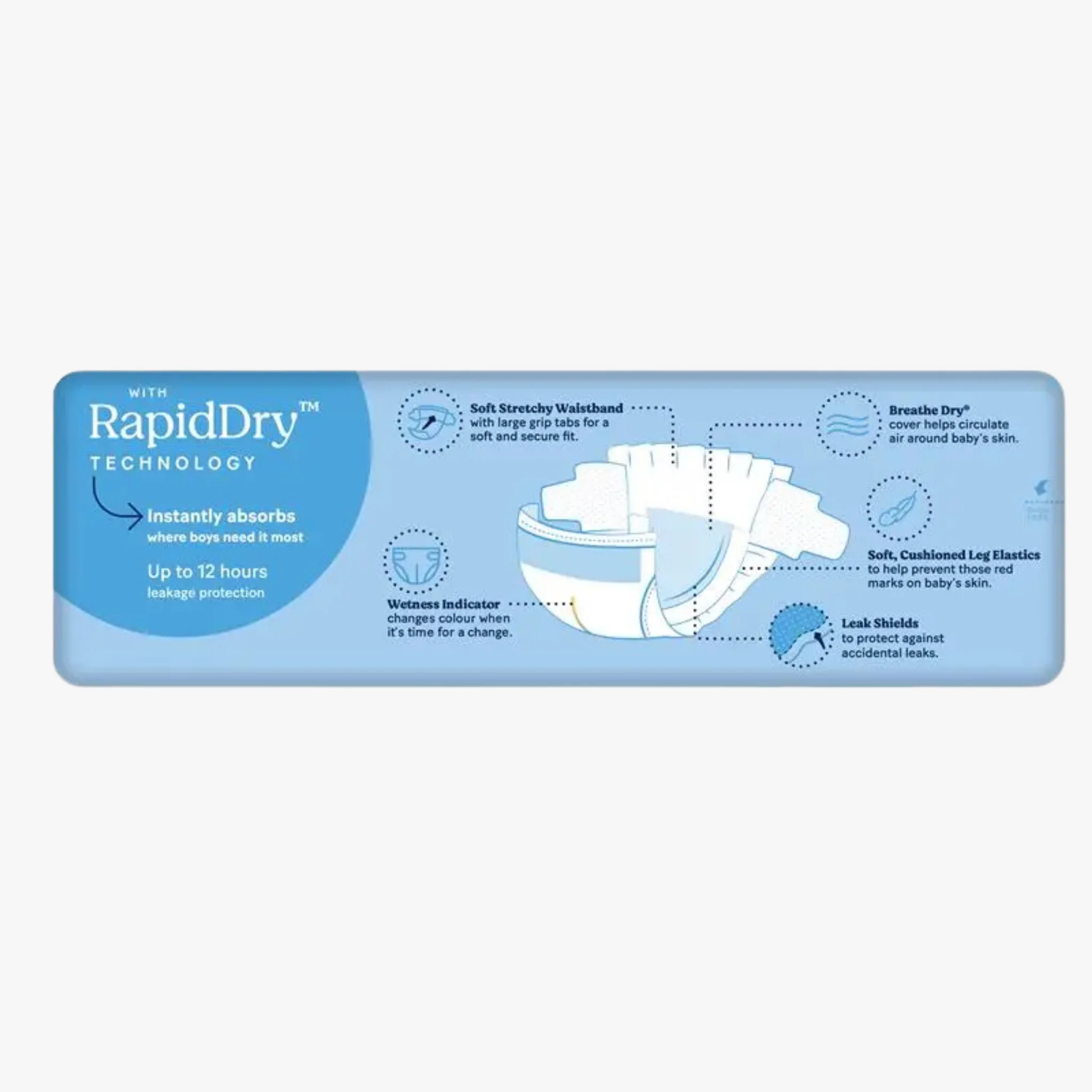 Ultra Dry Nappies Boys Size 5 (13-18Kg) 32 Nappies - Huggies - Image 4