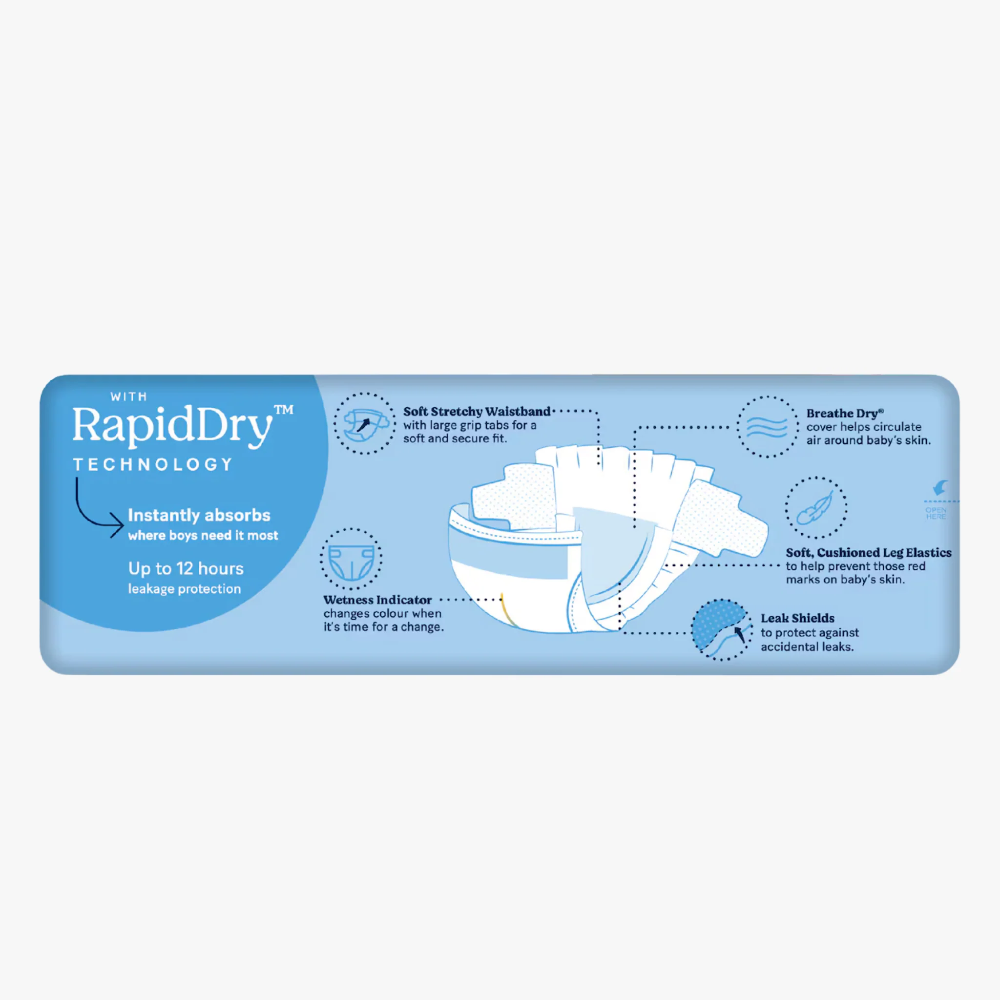 Ultra Dry Nappies Boys Size 6 (16Kg+) 30 Nappies - Huggies - Image 4