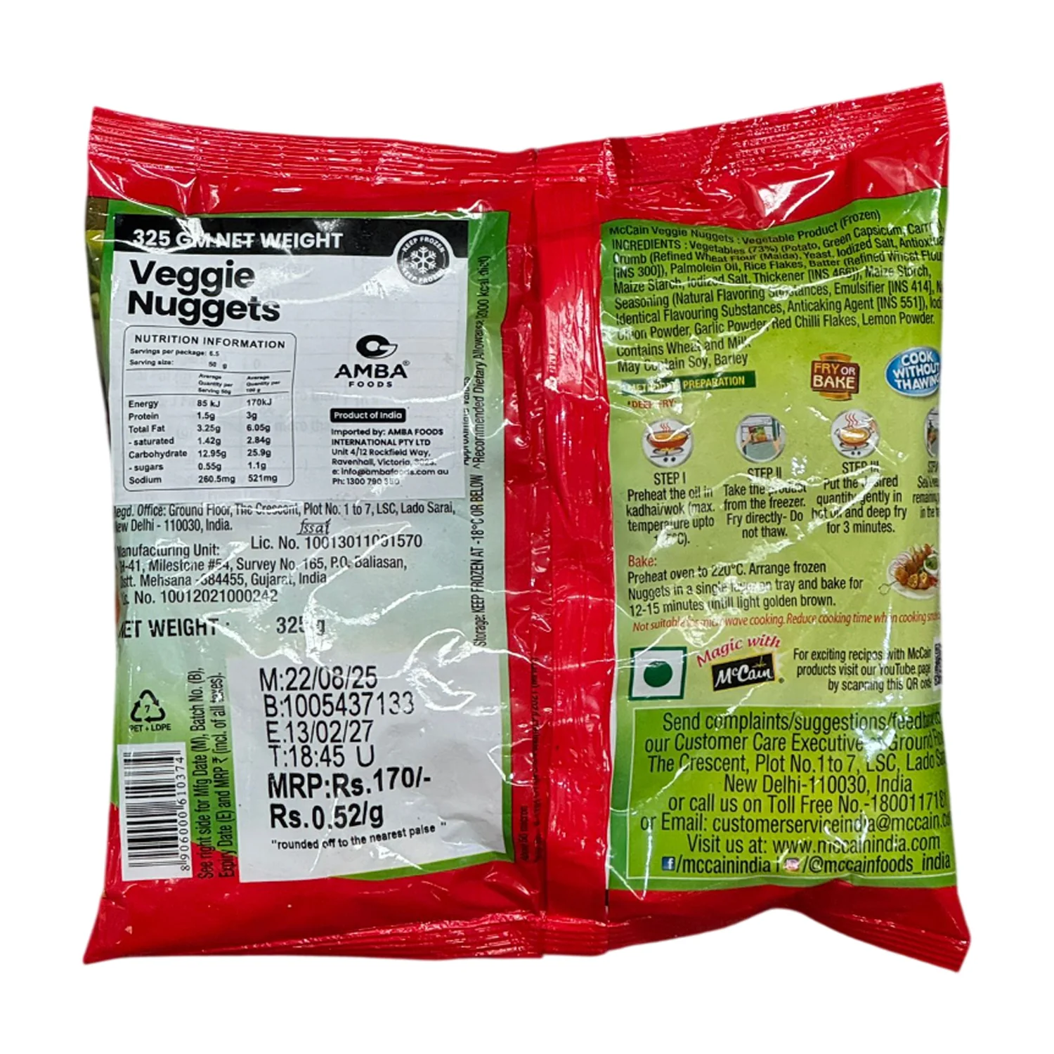 Veggie Nuggets 325g - McCain - Image 2